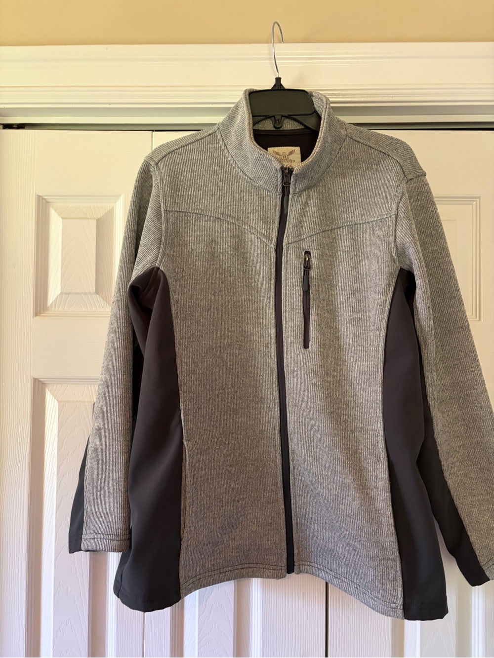 Faded Glory Gray and Dark Gray Full-Zip Jacket 1X